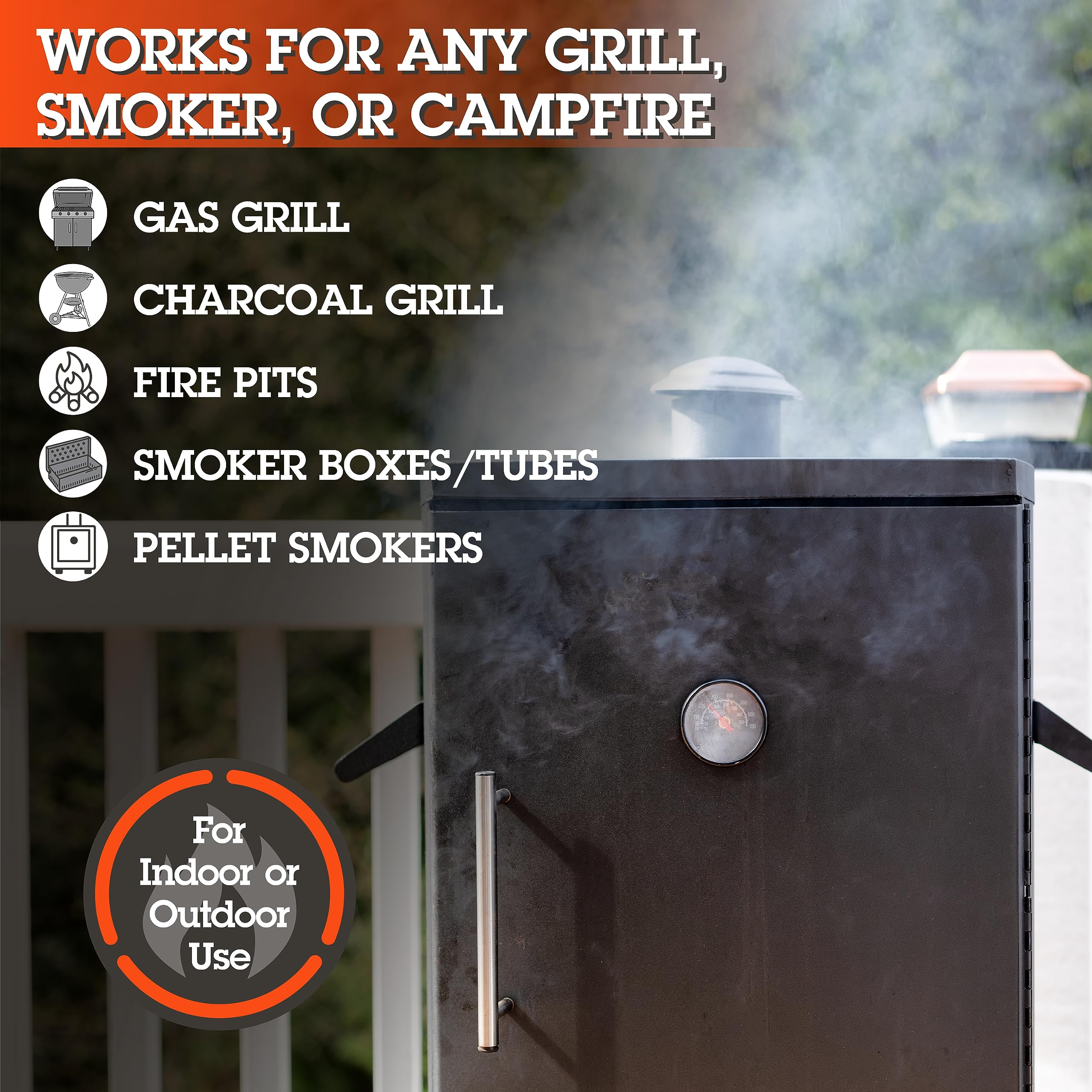 Camerons Apple Wood Pellets on grill infuse light, fruity smoke for poultry and pork.