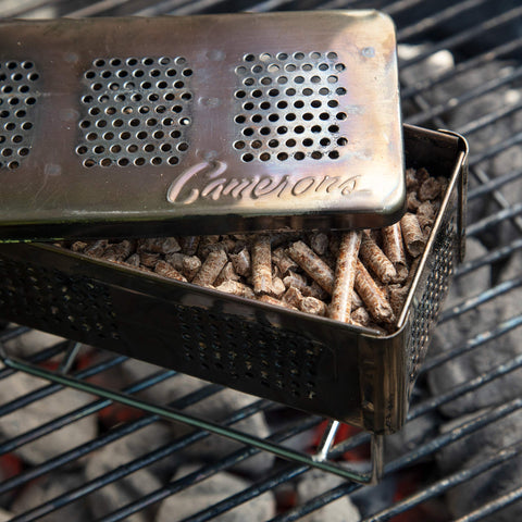 Camerons Apple Pellets in a smoker tube deliver hands-free, rich flavor.
