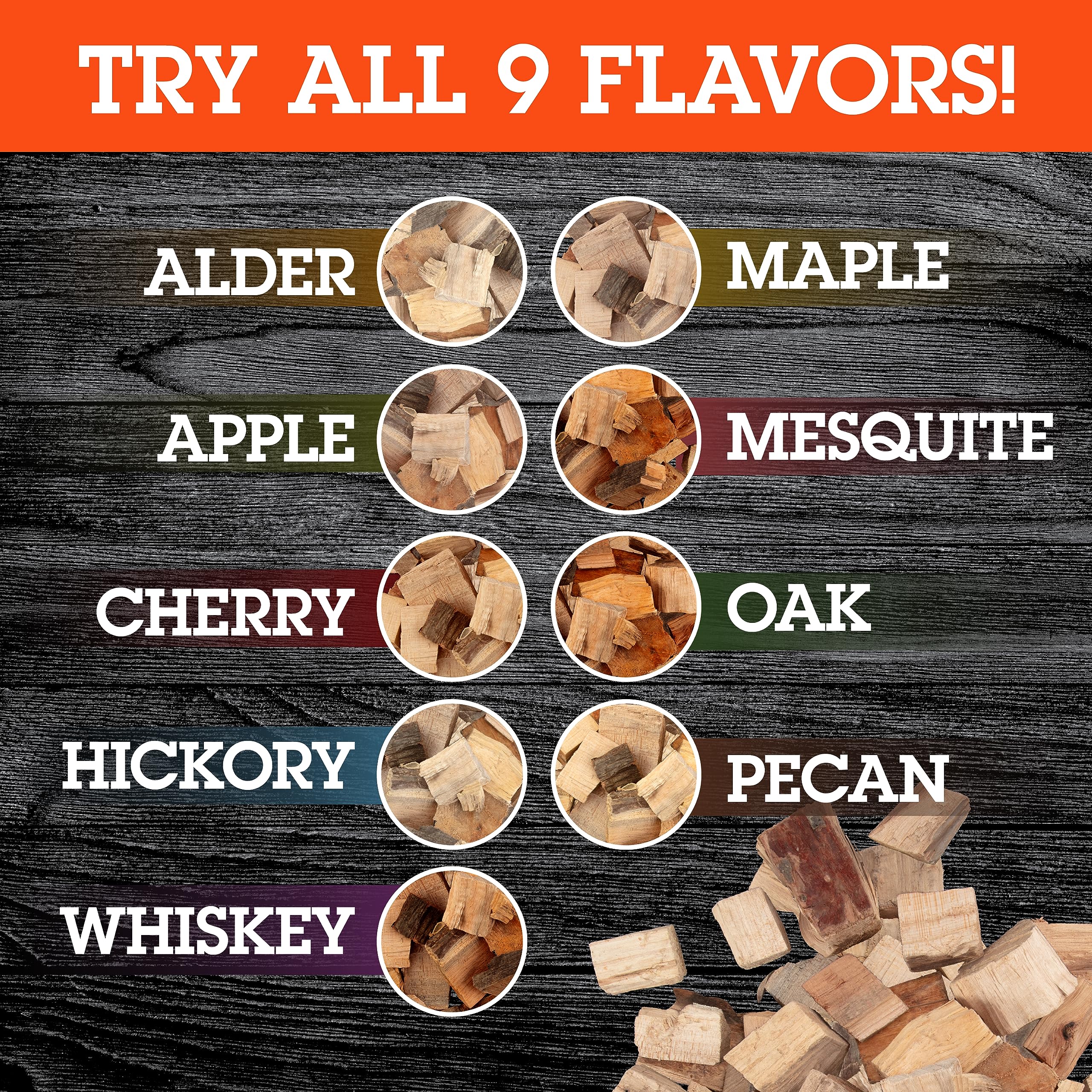 USA-made Camerons cherry wood chunks with kilndried quality and natural timber.