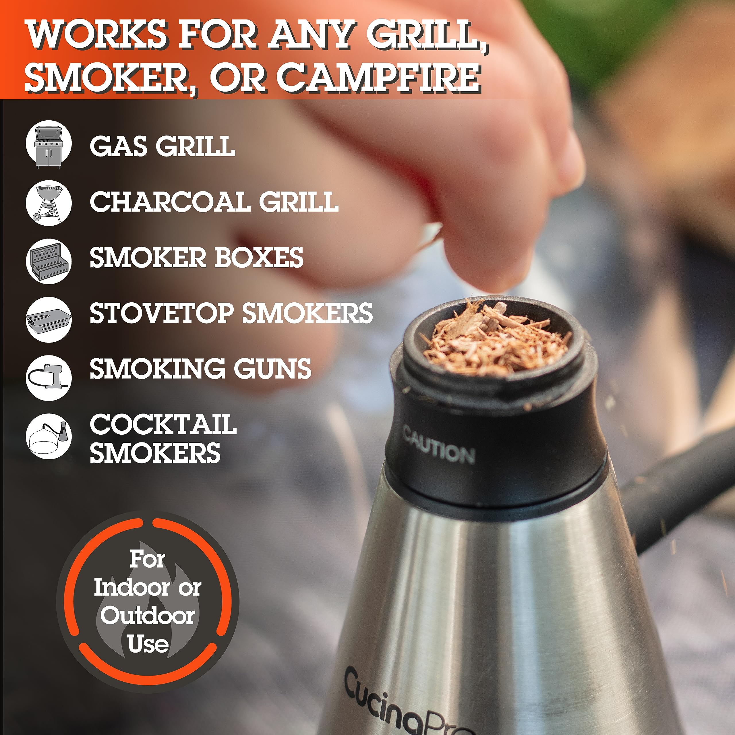 Camerons Hickory Extra Fine Wood Chips for robust barbecue smoke on ribs and pork.
