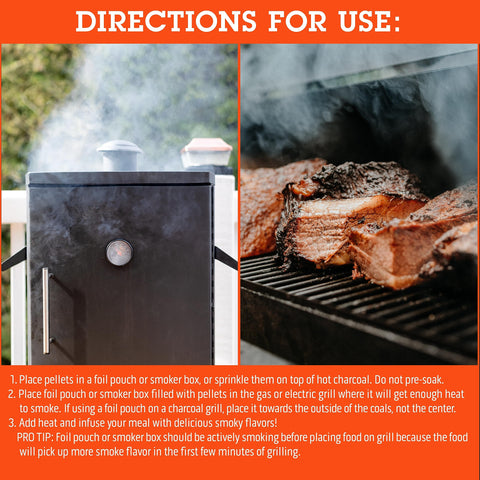 Hickory maple cherry flavor profile adds balanced smoke to meats