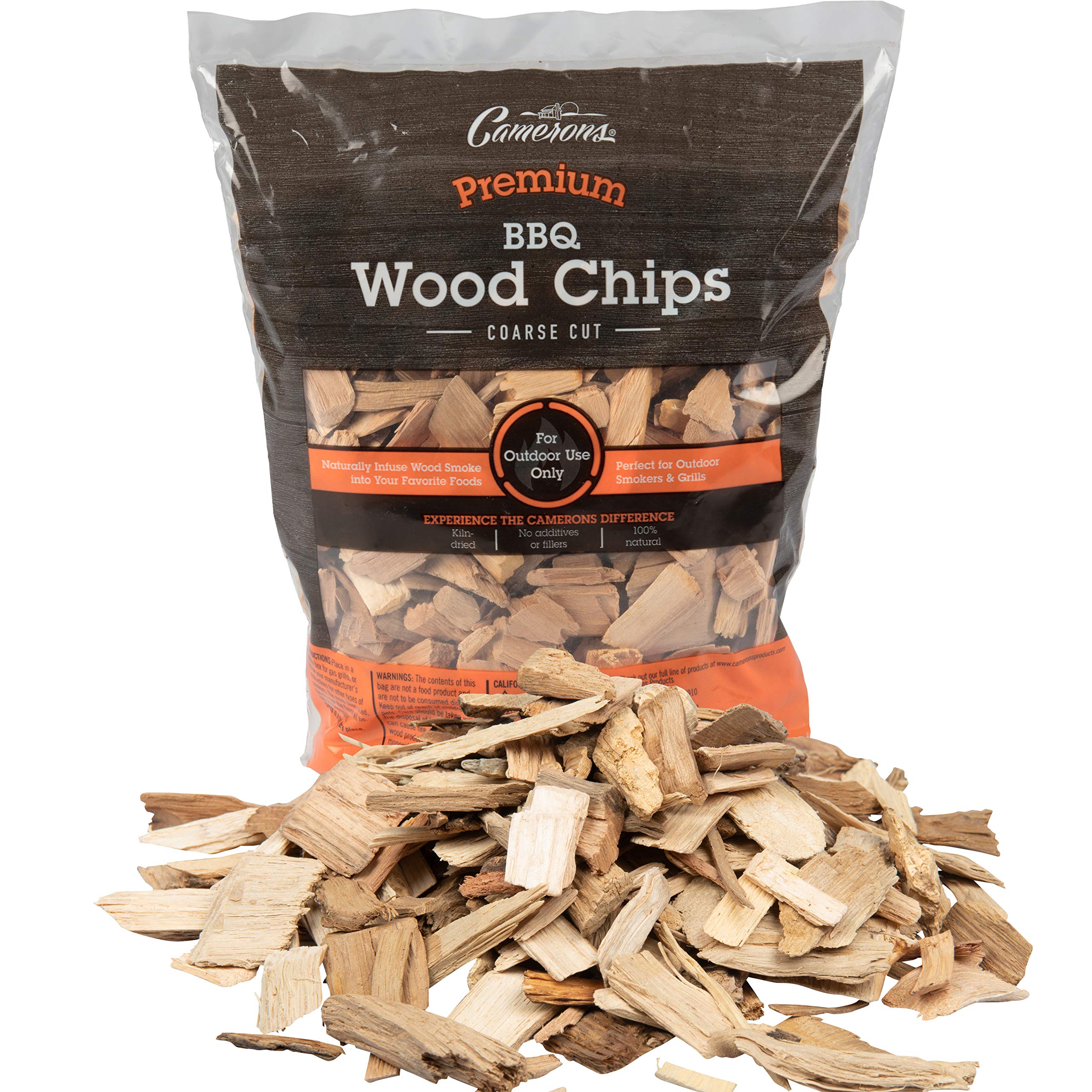 Camerons maple wood chips bag ready for smoking with natural aroma.