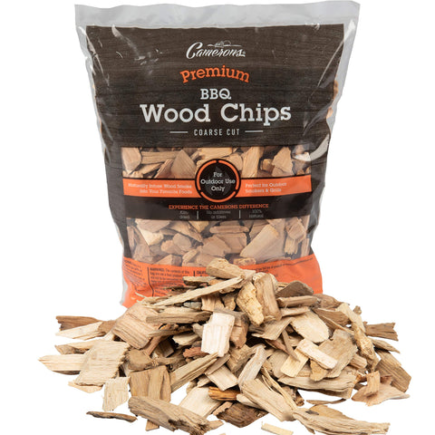 Camerons maple wood chips bag ready for smoking with natural aroma.
