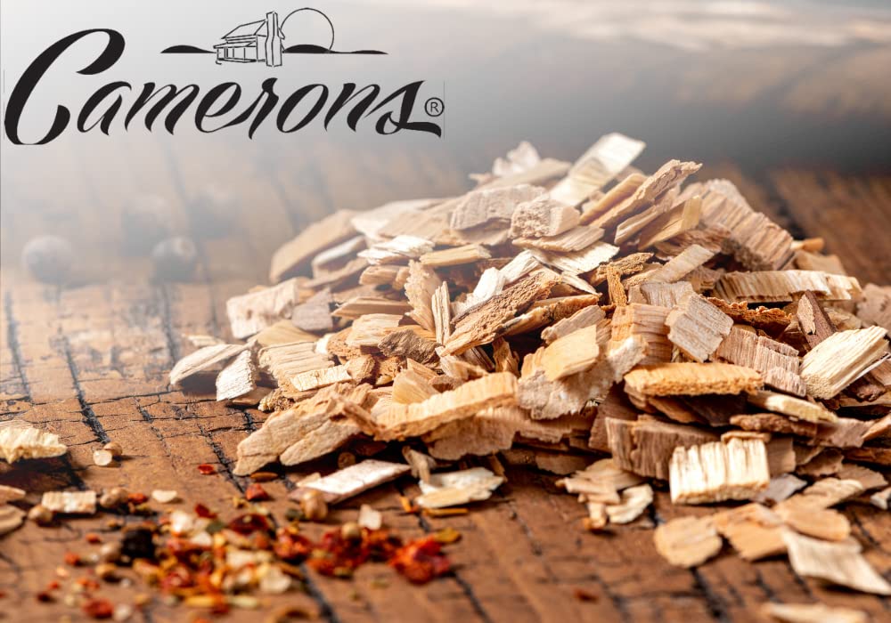 Made in the USA, Camerons maple wood chips kiln-dried for purity.