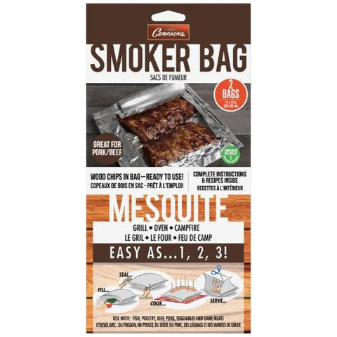 Camerons Mesquite Smoker Bags 11x12 pack ready for oven or grill.