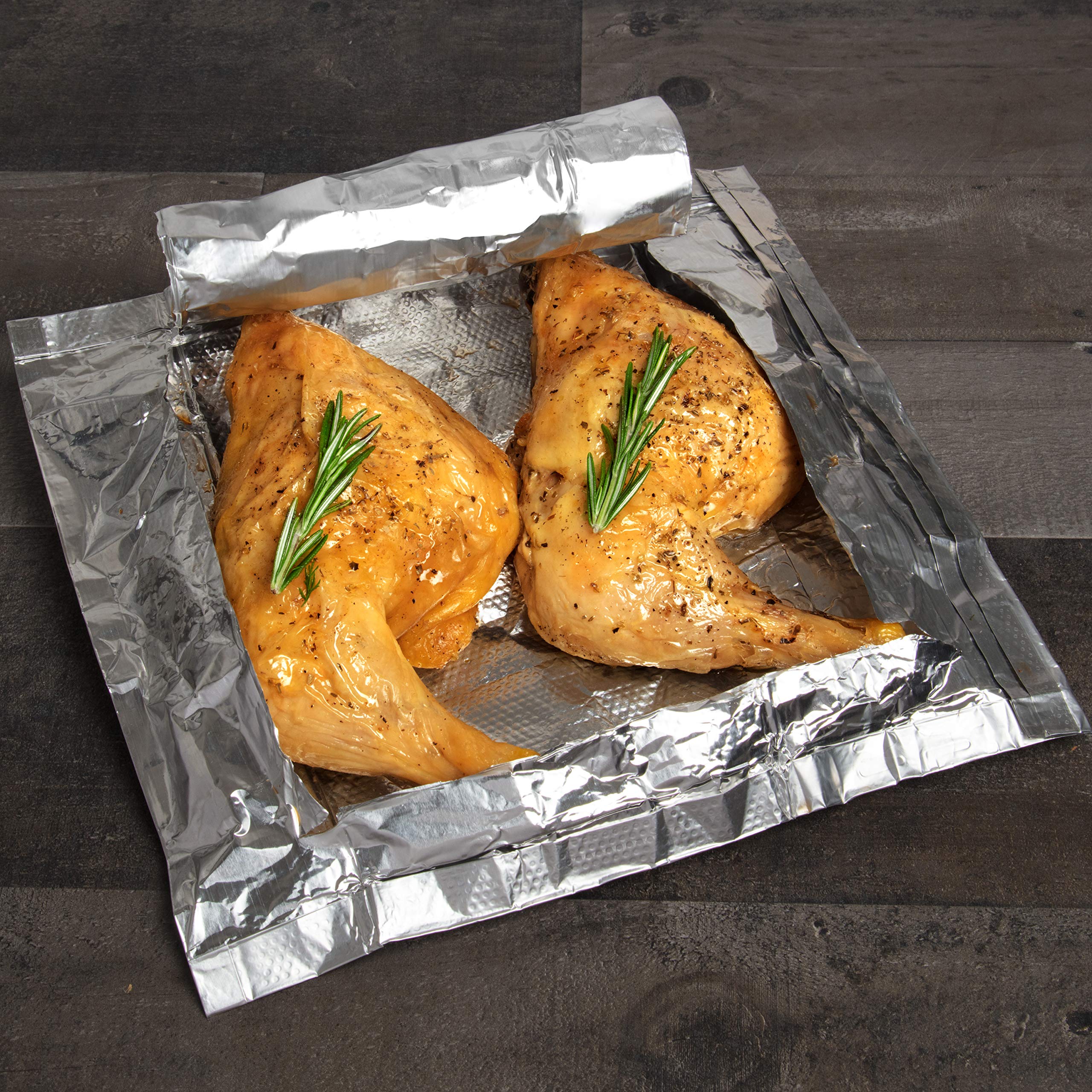 Camerons Mesquite Smoker Bags on oven rack for mess-free cooking.