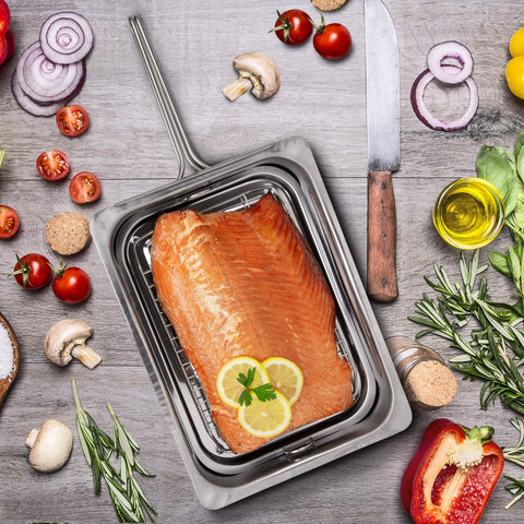 Camerons Alder wood pints deliver light smoke for veggies and fish.