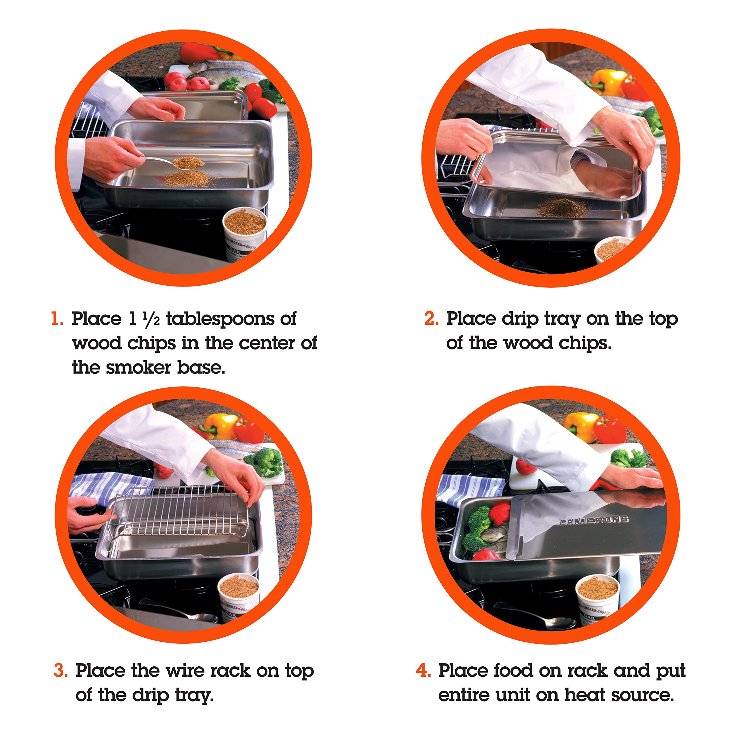 Camerons nestable stovetop smoker design saves kitchen space.