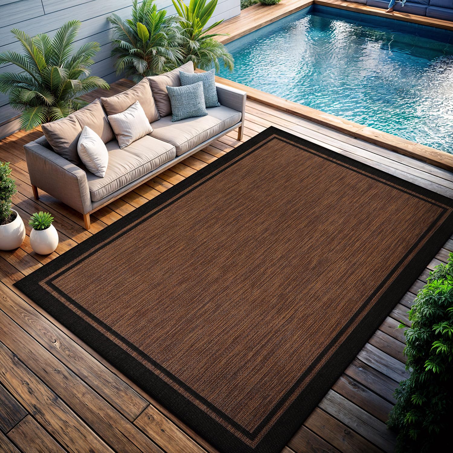 CAMILSON short-pile rug reduces dirt buildup for easy care