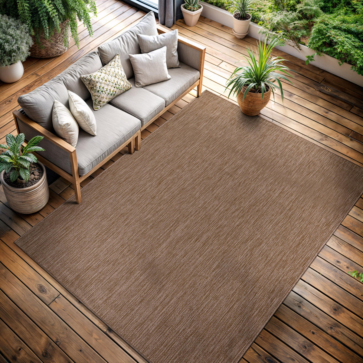 CAMILSON outdoor rug 5x7 grey texture for versatile indoor-outdoor use and easy maintenance.
