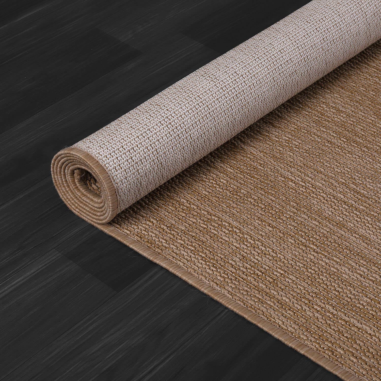 CAMILSON outdoor rug 5x7 suitable for indoor-outdoor spaces from kitchen to deck.
