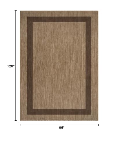 CAMILSON outdoor rug 8x10 patio deck setup in grey brings style with low maintenance