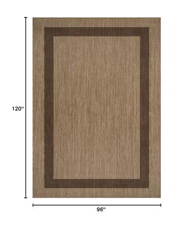 CAMILSON outdoor rug 8x10 patio deck setup in grey brings style with low maintenance