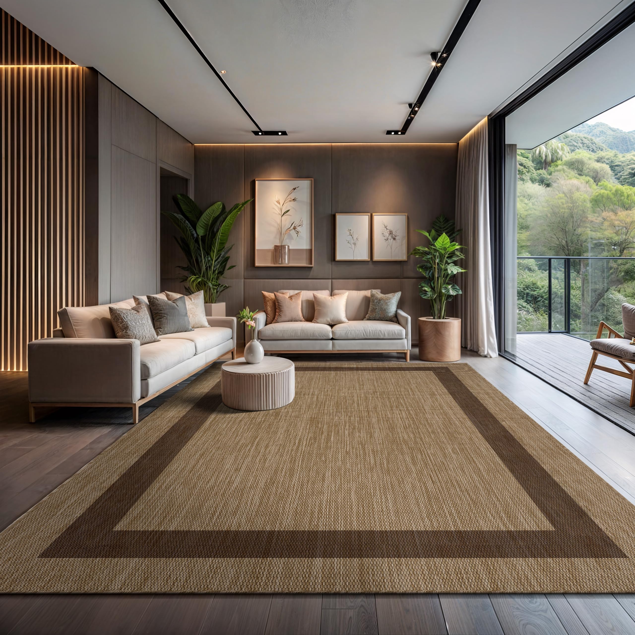 CAMILSON 9x12 indoor-outdoor rug suitable for patios, balconies, and kitchens.
