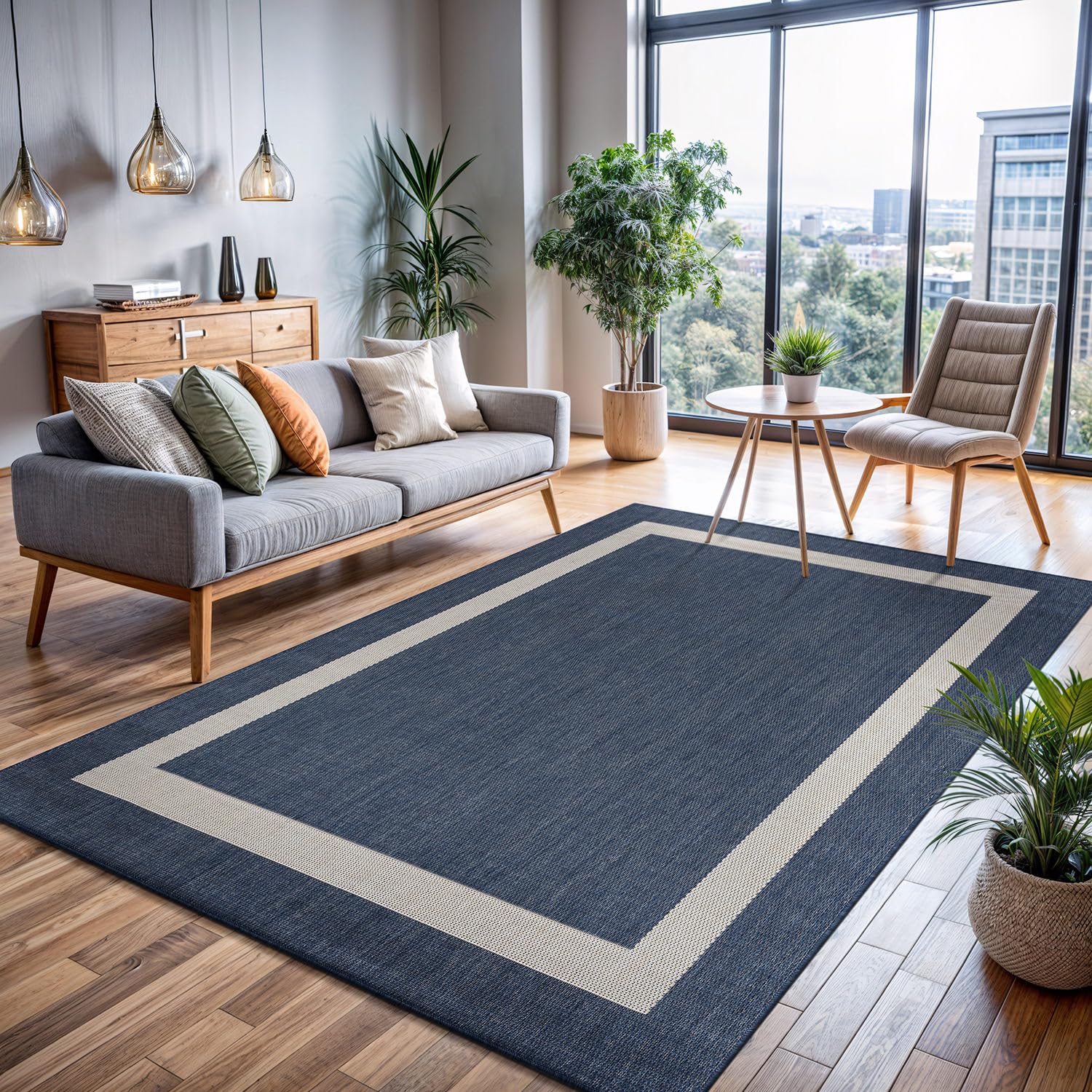 CAMILSON rug provides a non-shedding surface for kids and pets.