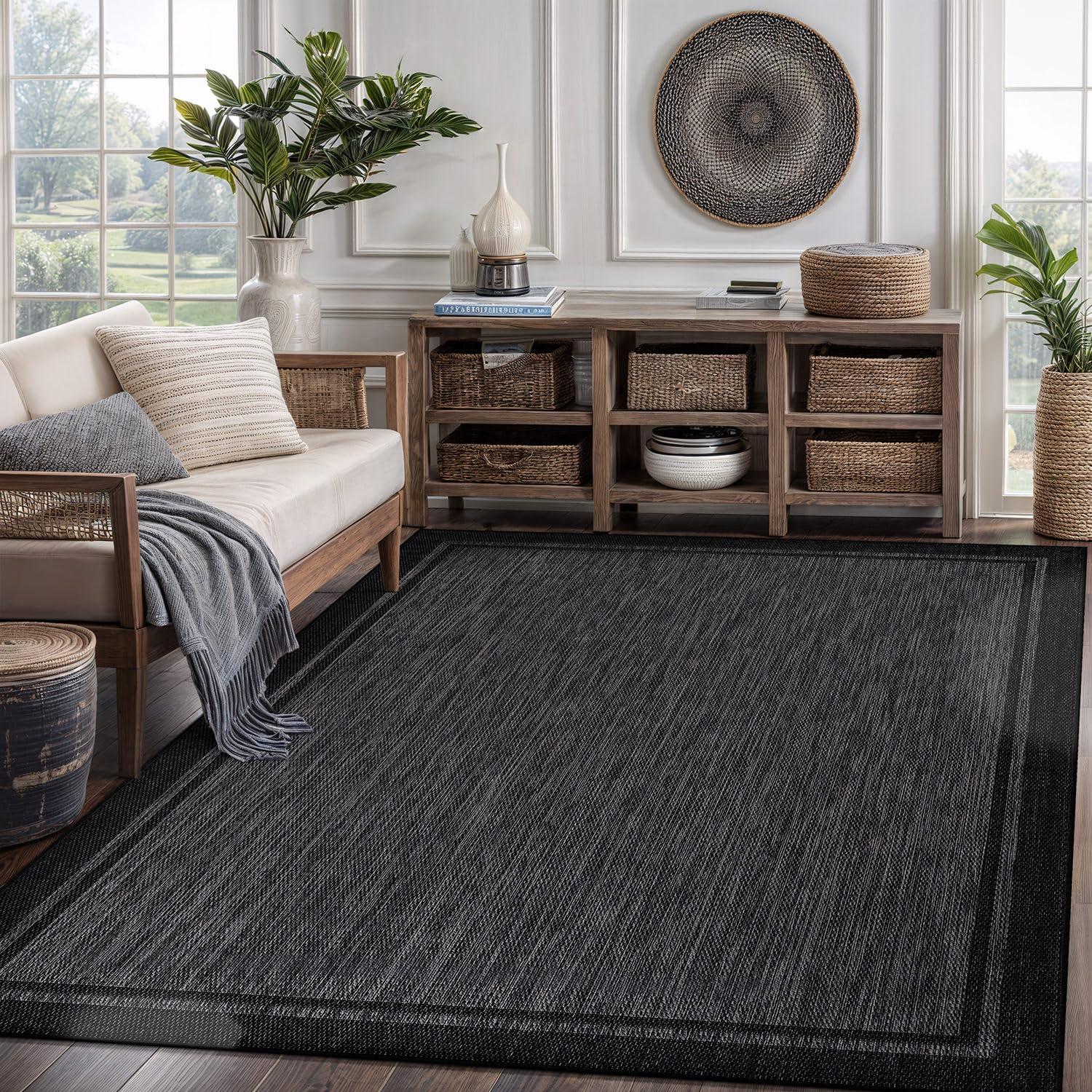 CAMILSON stain-resistant rug with dust-release properties