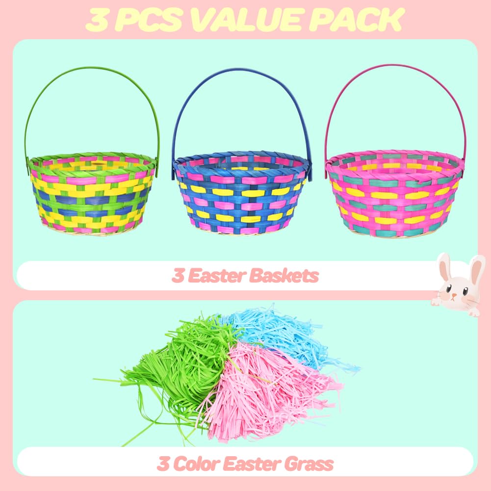 CAMIRUS Easter Raffia Grass Mix adds pastel color for festive decorations.