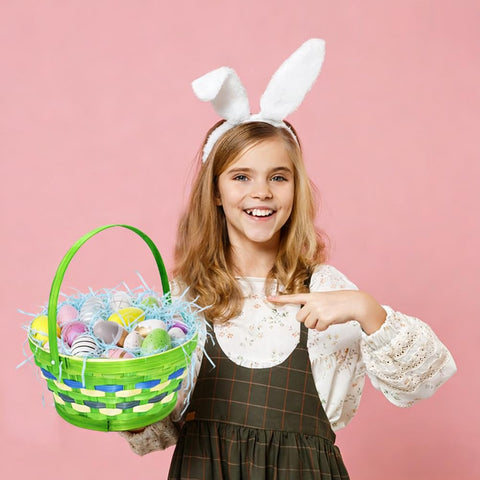 CAMIRUS multi purpose Easter woven basket ideal for eggs gifts and decor.