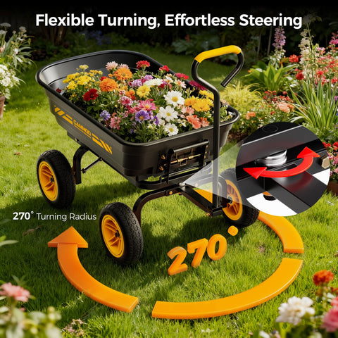 CAMMOO 270-degree handle move during maneuvering across gravel