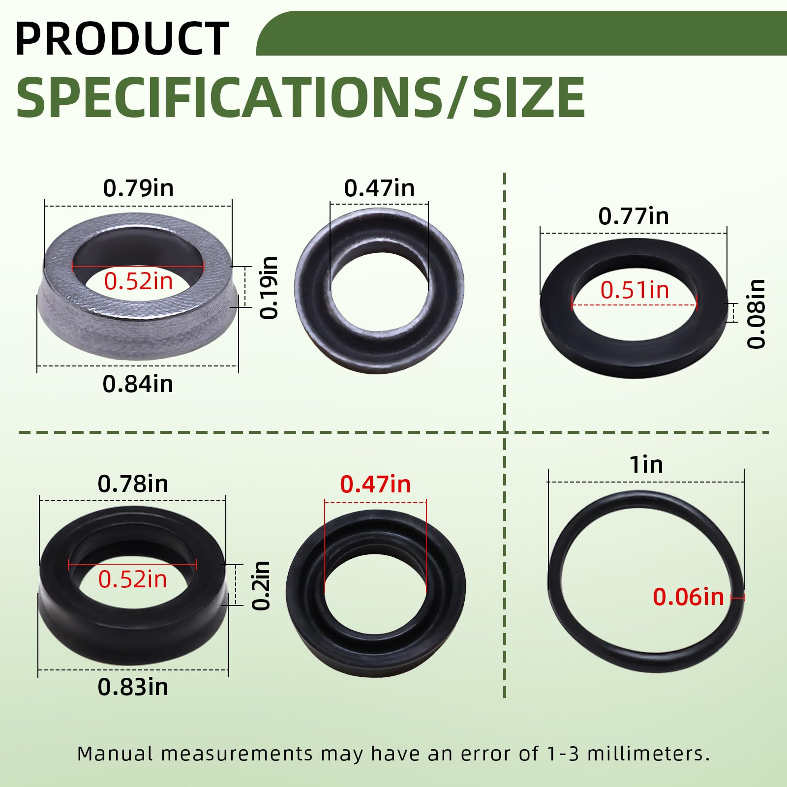 CAMOLIKOS 7106733 seal kit with o-rings and fiber washers, reduces leakage risk.