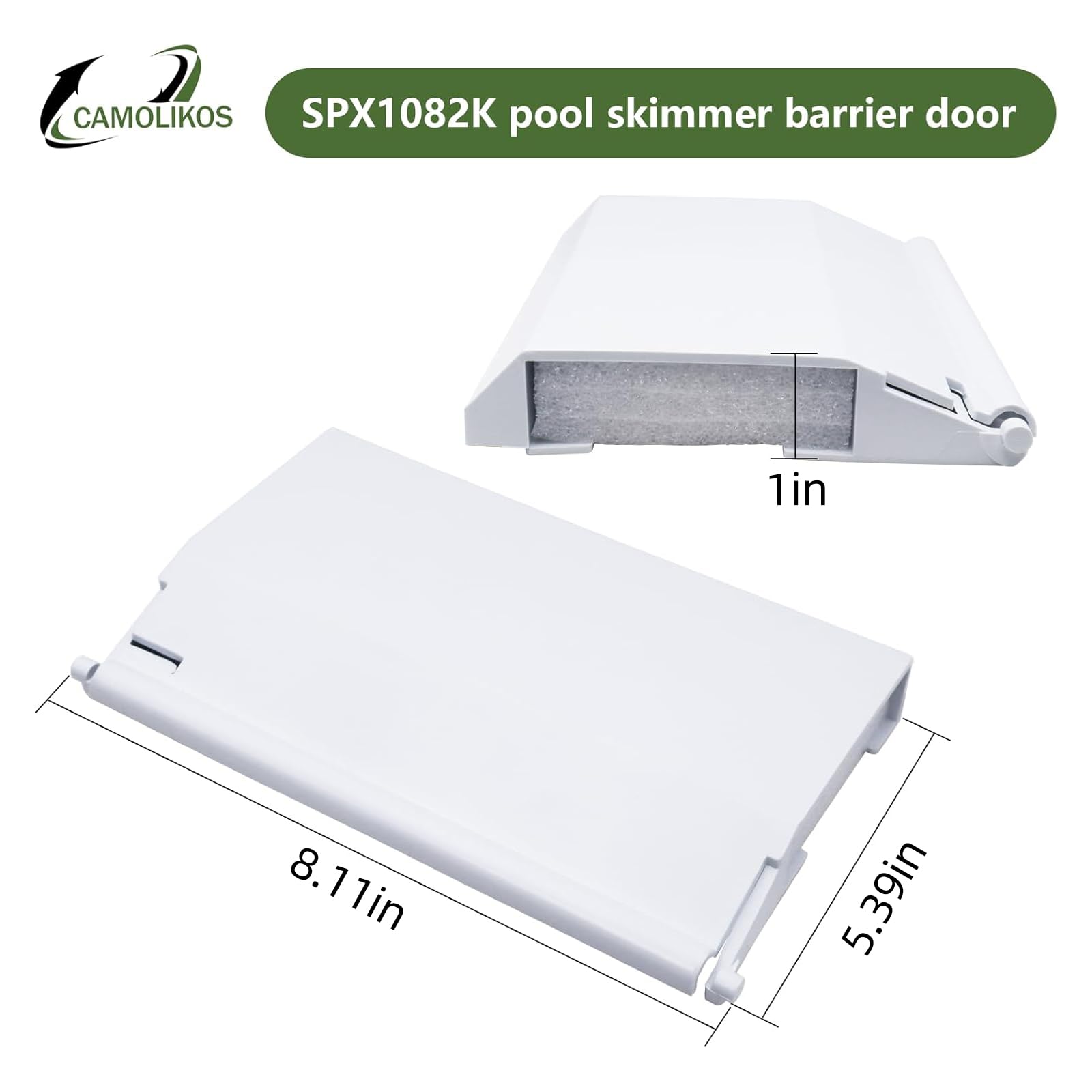 CAMOLIKOS SPX1082K weir door installation view illustrating easy replacement.