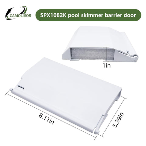 CAMOLIKOS SPX1082K weir door installation view illustrating easy replacement.