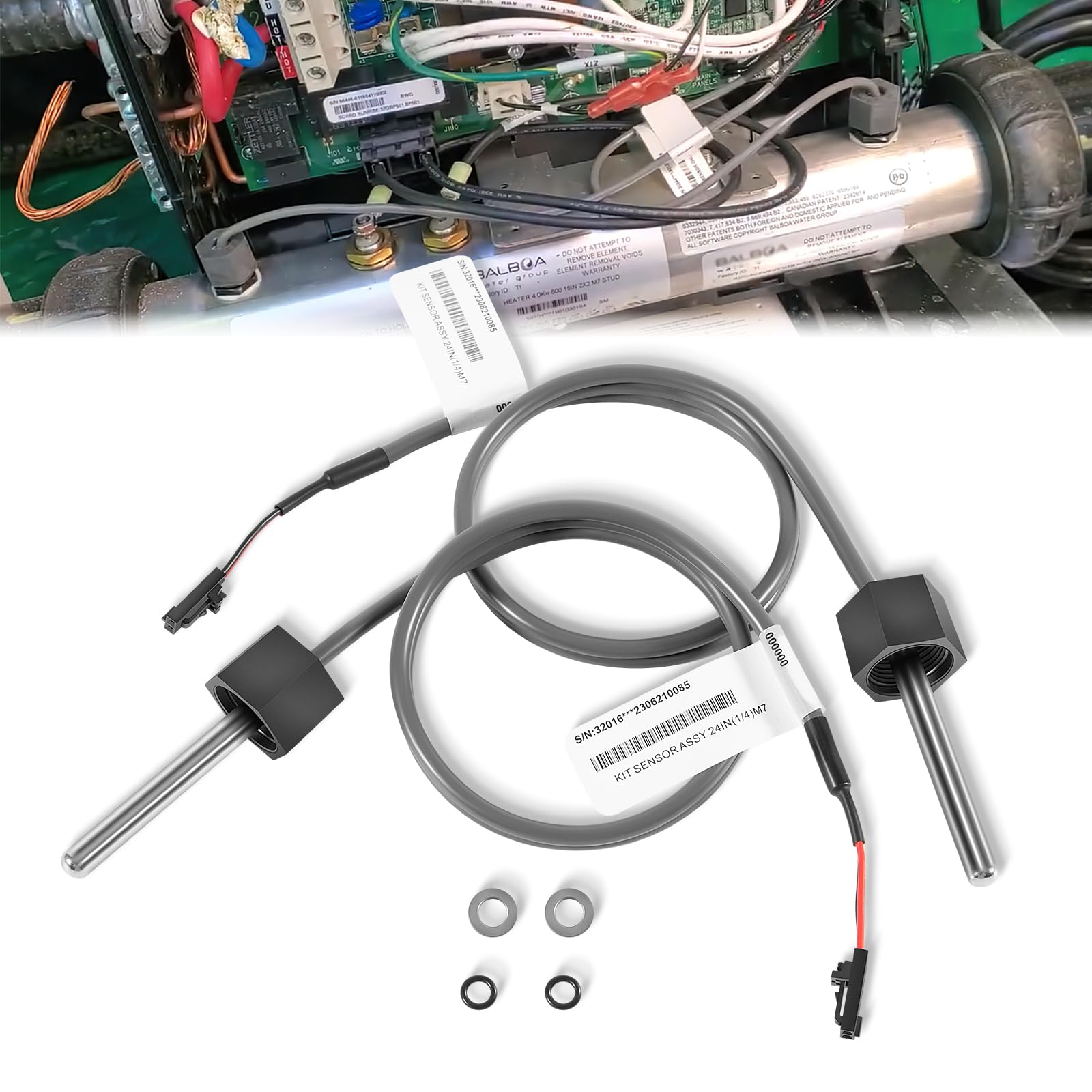 Camoo M7 sensor kit with 24in cable for Balboa spa heater provides accurate temperature readings