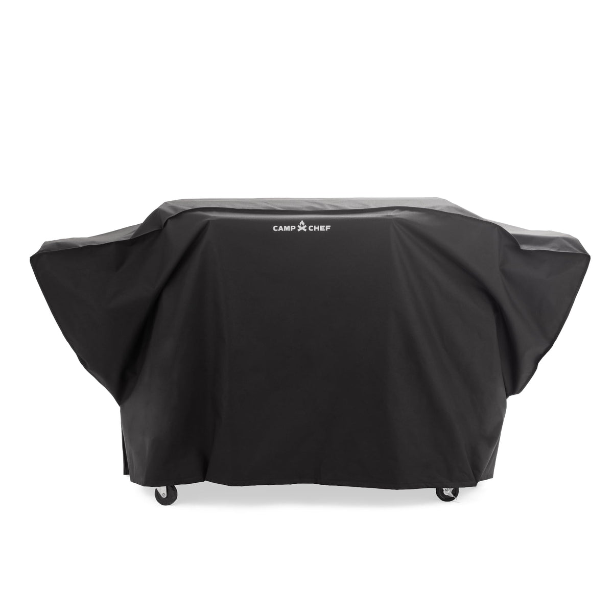 Camp Chef Gridiron 36 patio cover front view protects your grill from rain and sun