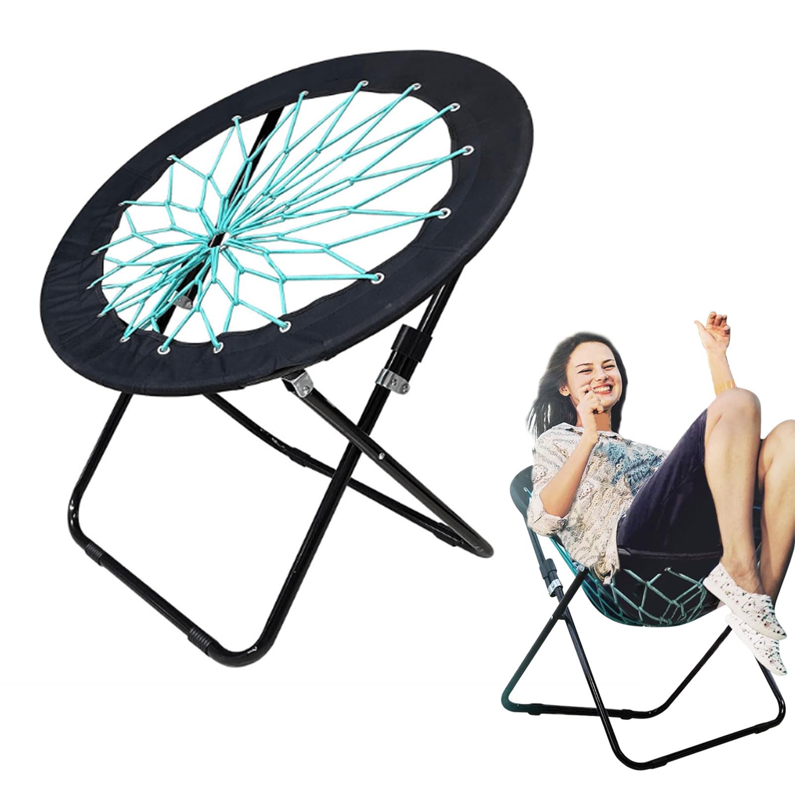 Camp Field Bungee Chair folded for compact storage and transport