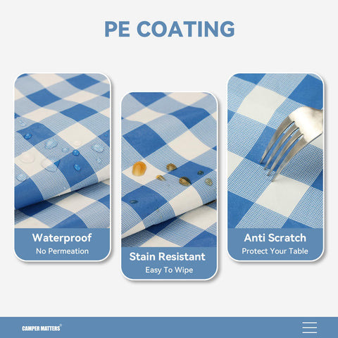 Camper Matters easy-clean surface allows quick wipe-down after meals.