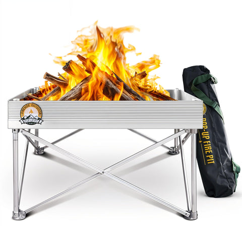 Campfire Defender Fireside 24-Inch fire pit fully assembled for outdoor gatherings.