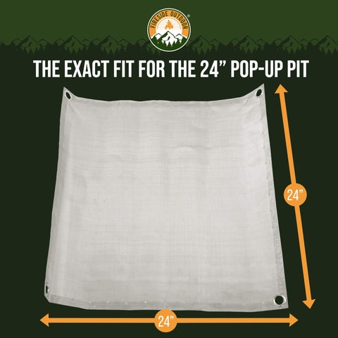 Campfire Defender Fireside Outdoor double-folded edges add strength and prevent snags.