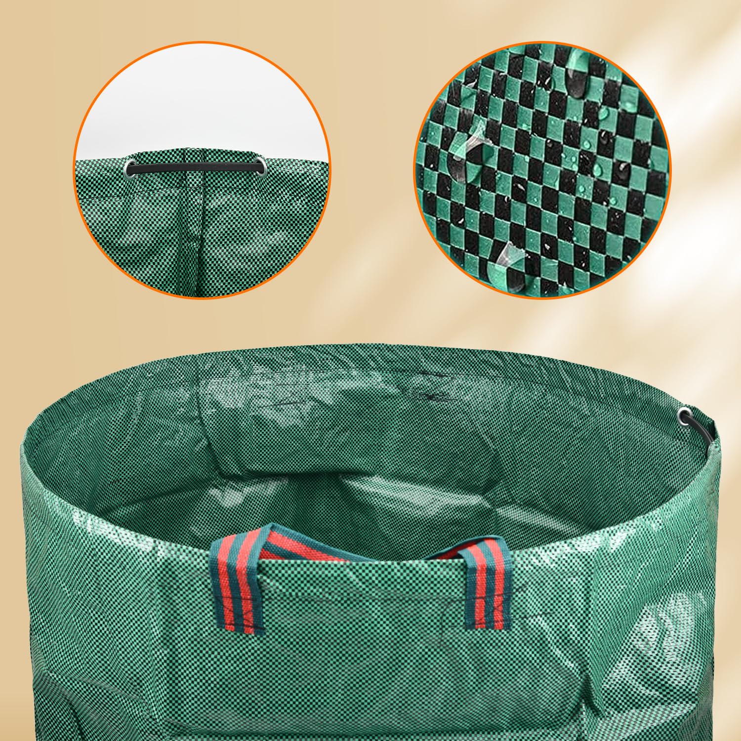 CAMPFIRE garden bags stand-up empty for easy filling and stability.