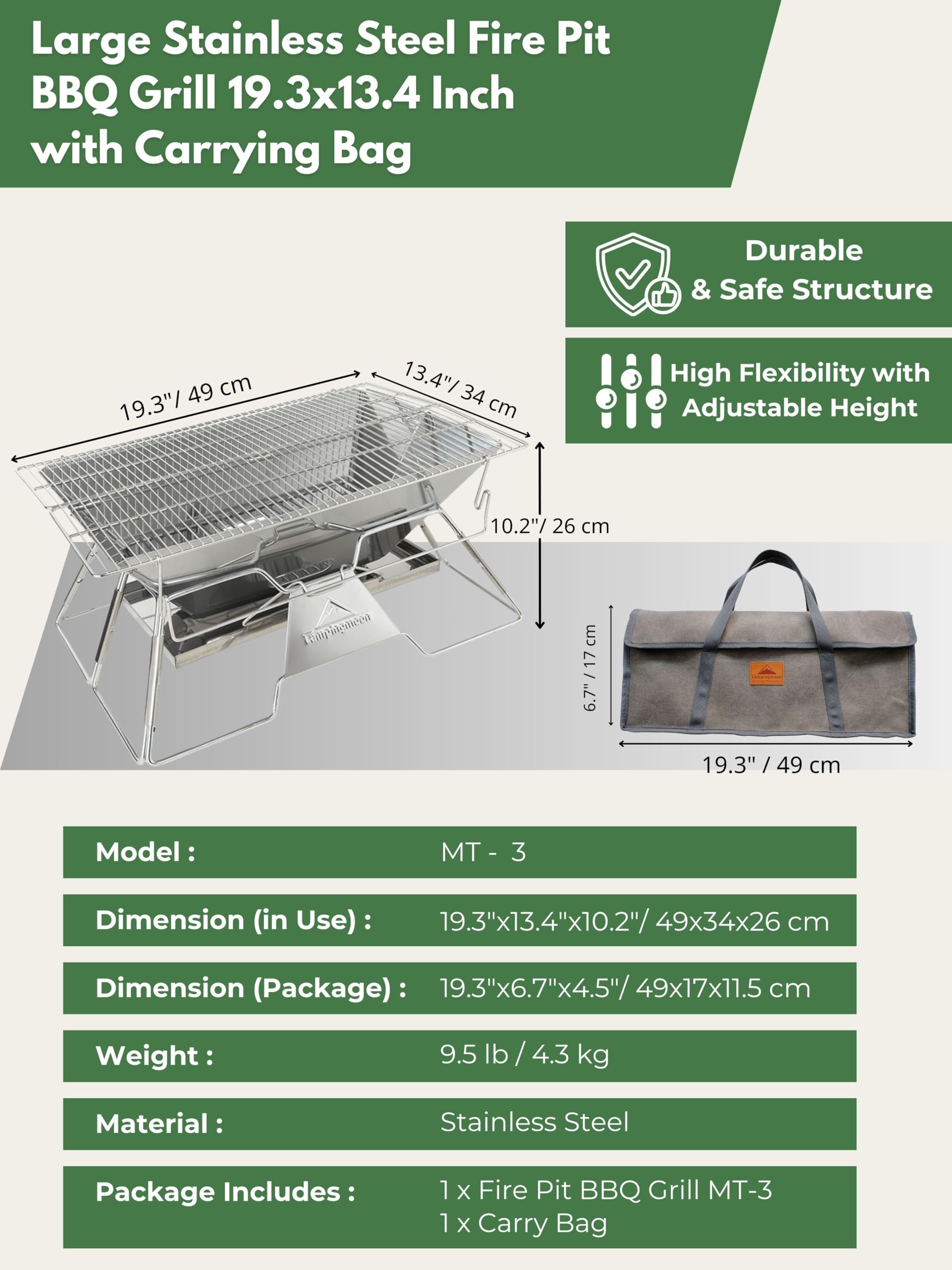 CampingMoon MT-3 outdoor-adventure ready setup for trips