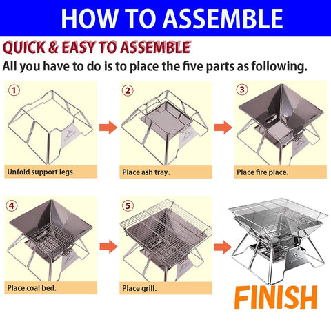 Camping Moon MT-2 durable stainless steel construction withstands outdoor use.