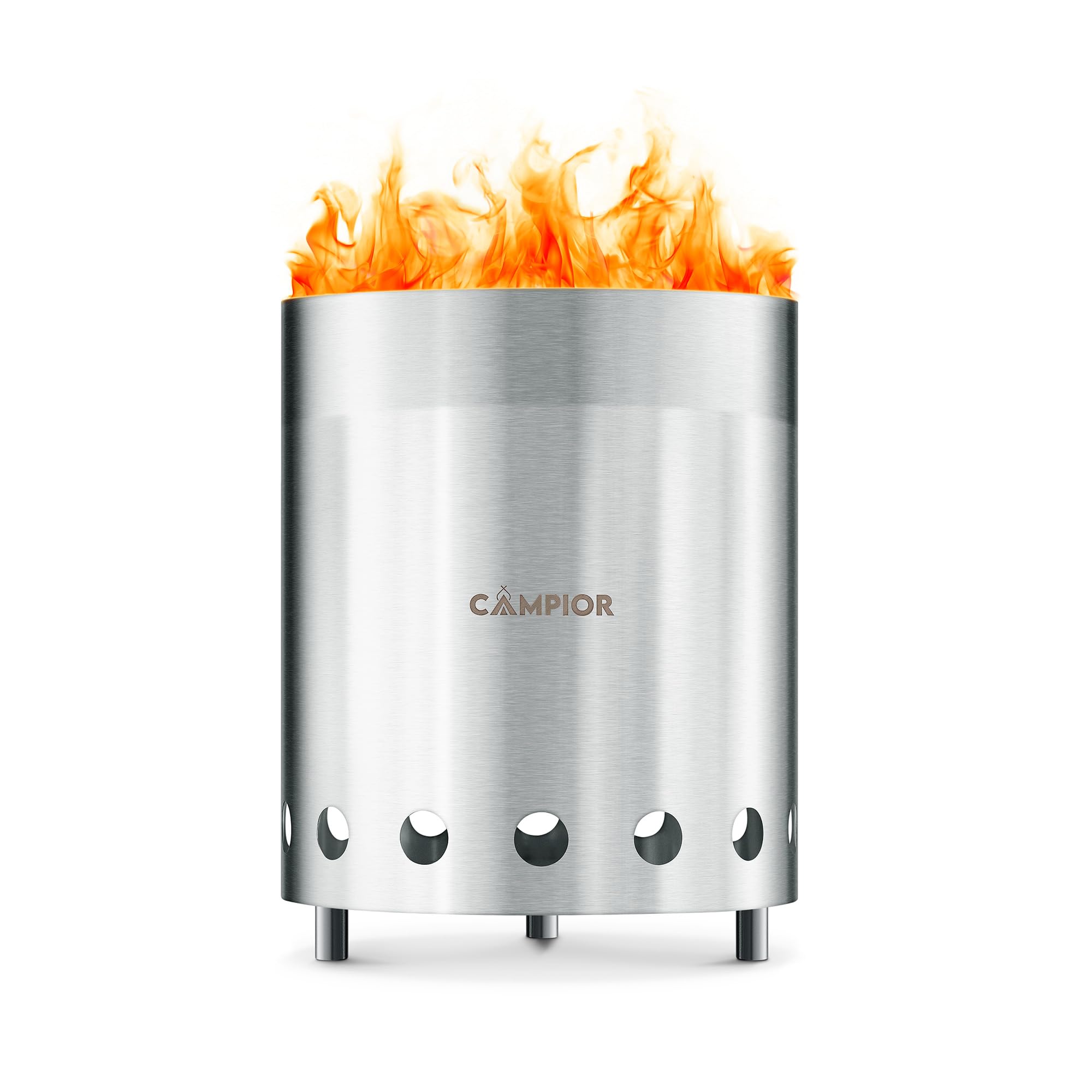 Campior Fire Pit Stove side view, durable 304 stainless steel for outdoor warmth.