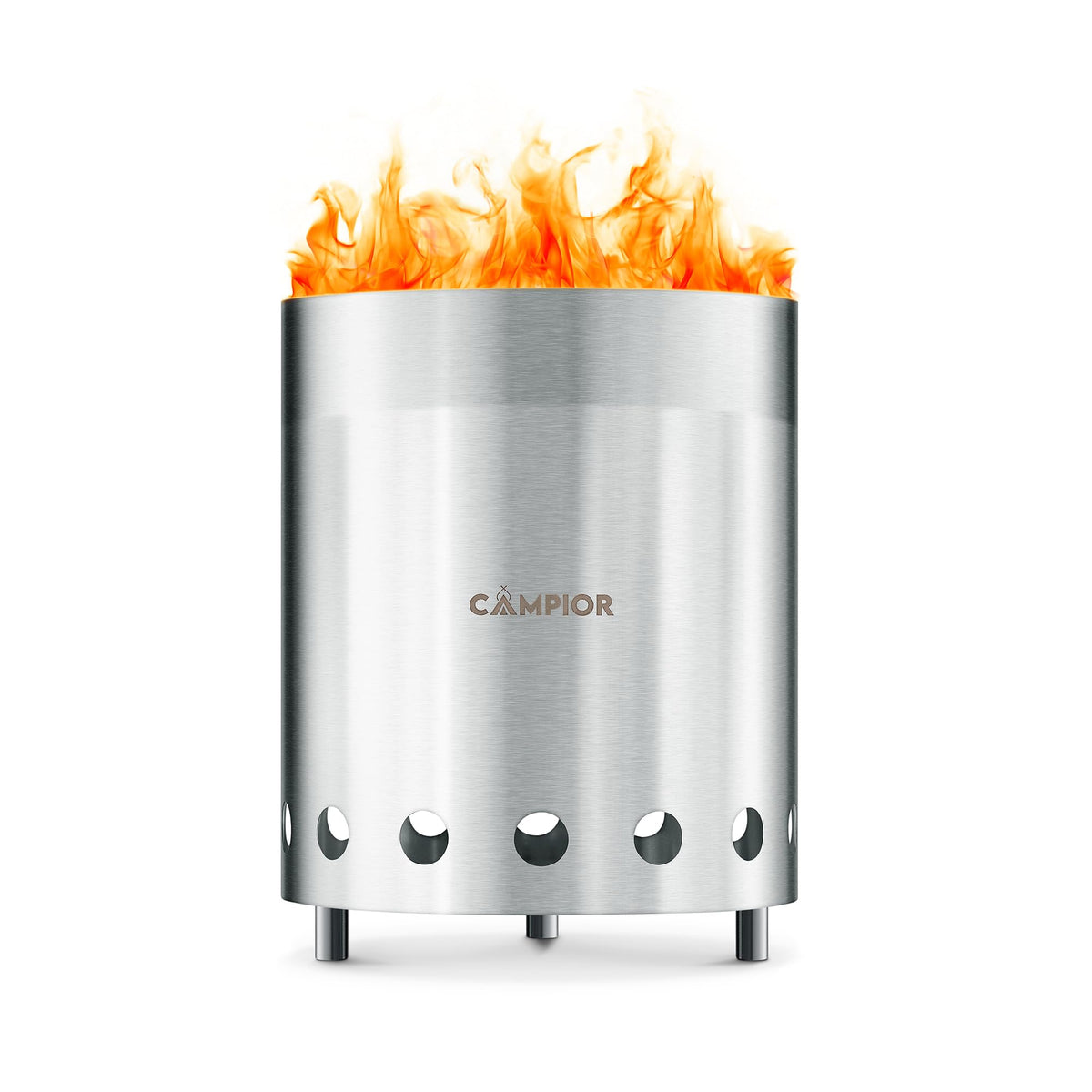 Campior Fire Pit Stove side view, durable 304 stainless steel for outdoor warmth.