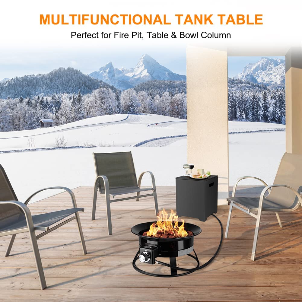 CAMPLUX lightweight 16.5 lbs tank storage table for simple on-site placement.