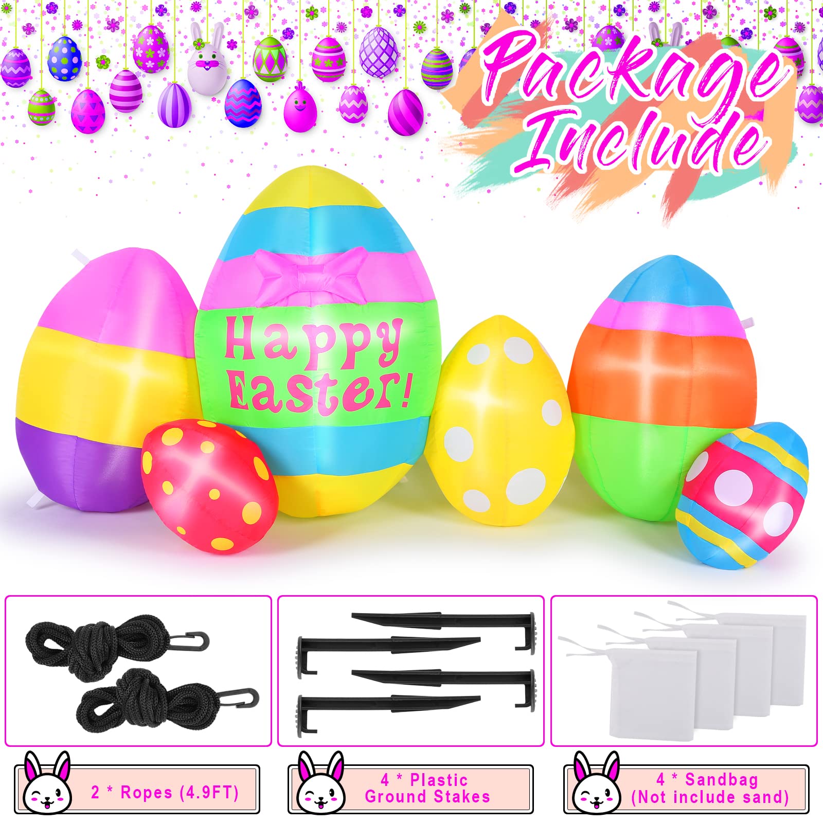Camuland polyester fabric Easter egg designed for safe outdoor use.