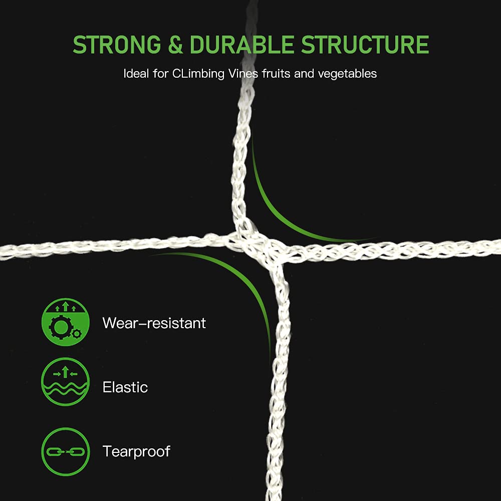CANAGROW trellis netting installs easily around frames for vertical growth.