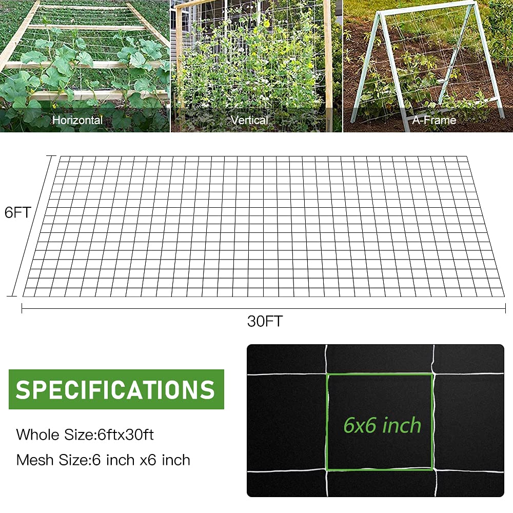 CANAGROW heavy-duty garden trellis supports pumpkins and flowers.