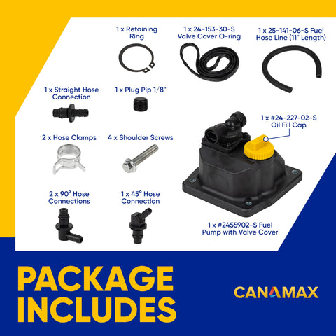 Canamax oil fill cap replacement helps maintain clean oil flow during service.