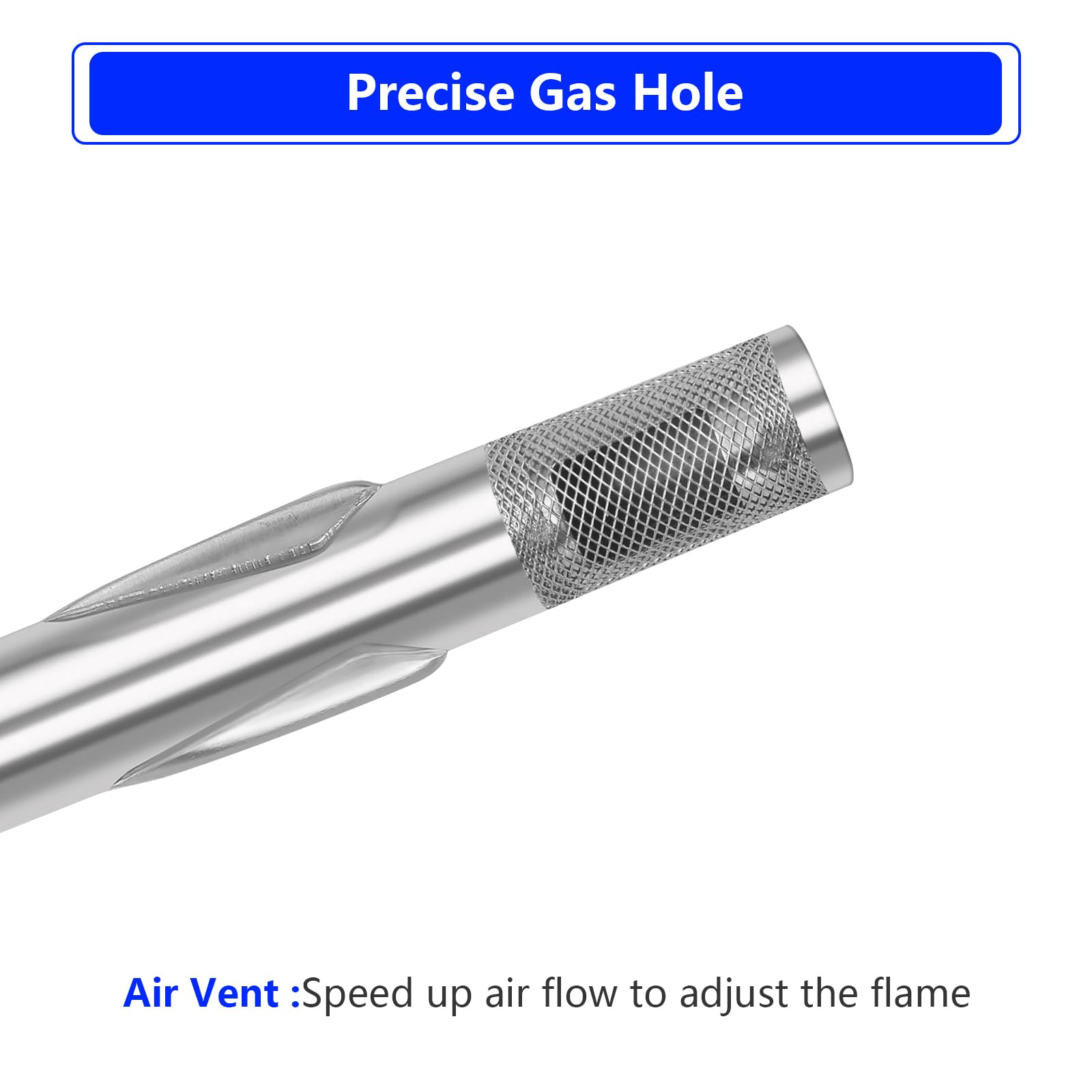 CANDANA burner tube 17-inch length; exact dimensions to match Weber Q-series parts.