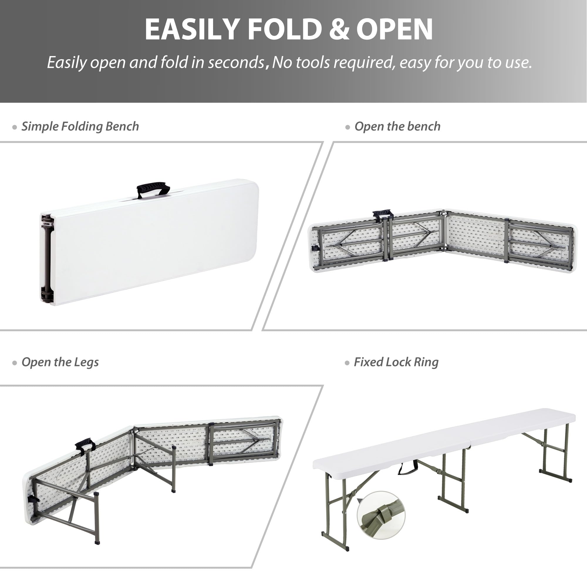 Candockway fold-and-go setup in seconds, no tools required