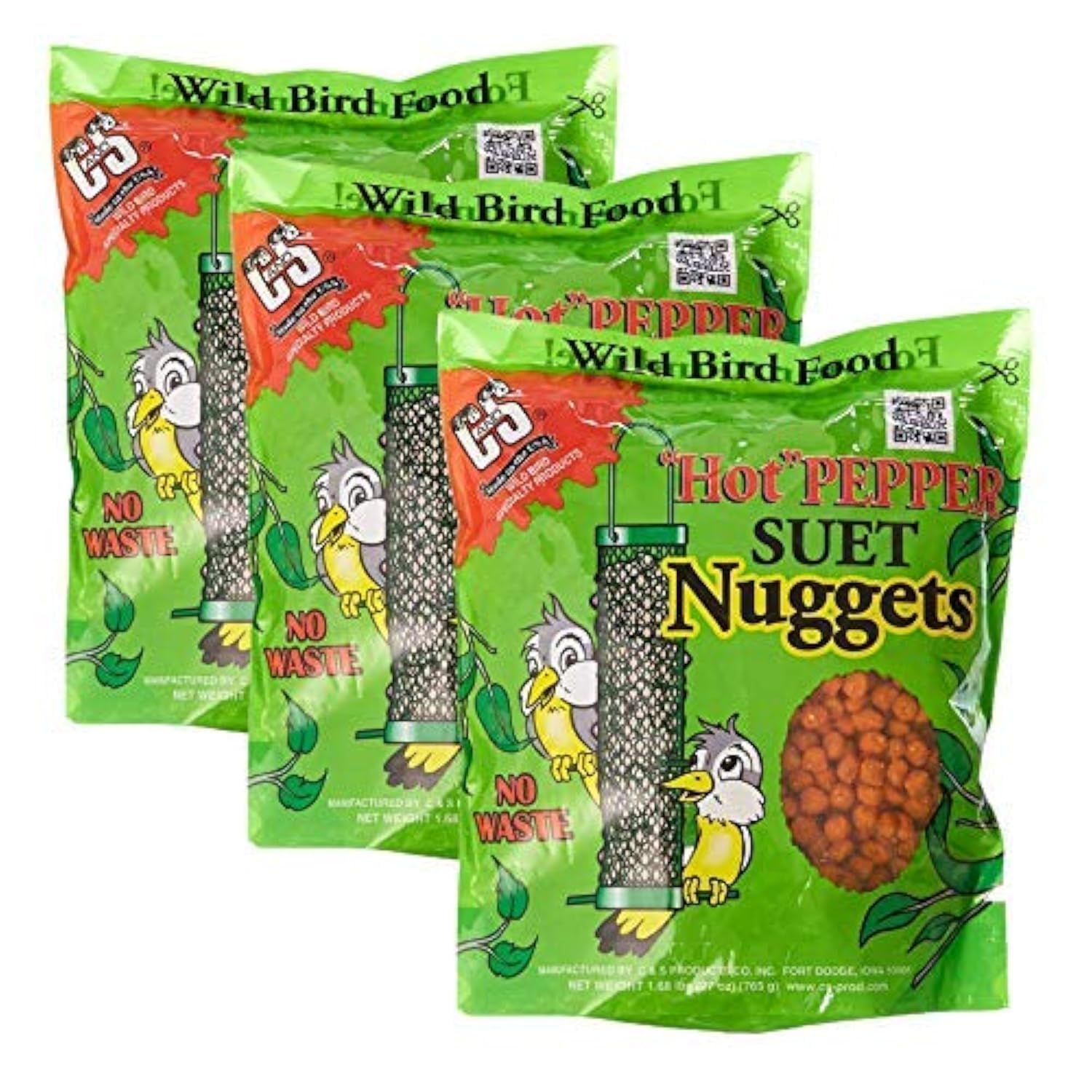 C&S Hot Pepper Nuggets on a platform feeder attract insect- and fruit-eating songbirds