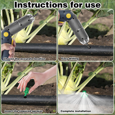 CANIPHA red 360° emitter delivers full-circle irrigation around groups