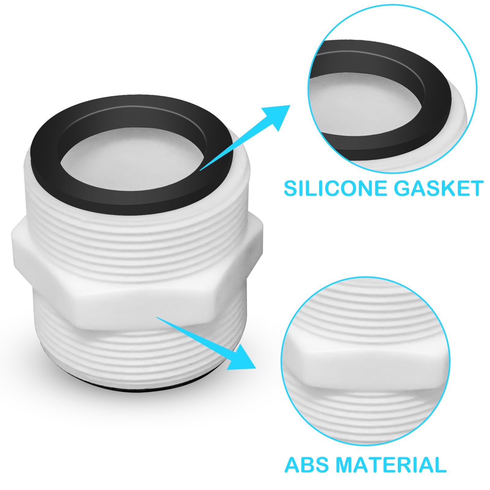 ABS construction delivers durable, long-term use for outdoor pool setups.
