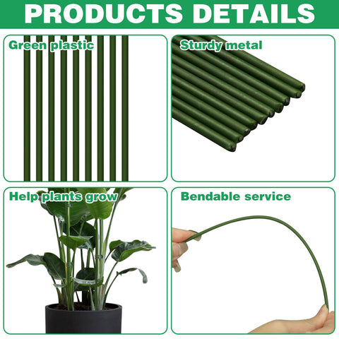 CANIPHA bendable stake guiding indoor plant growth into a neat display