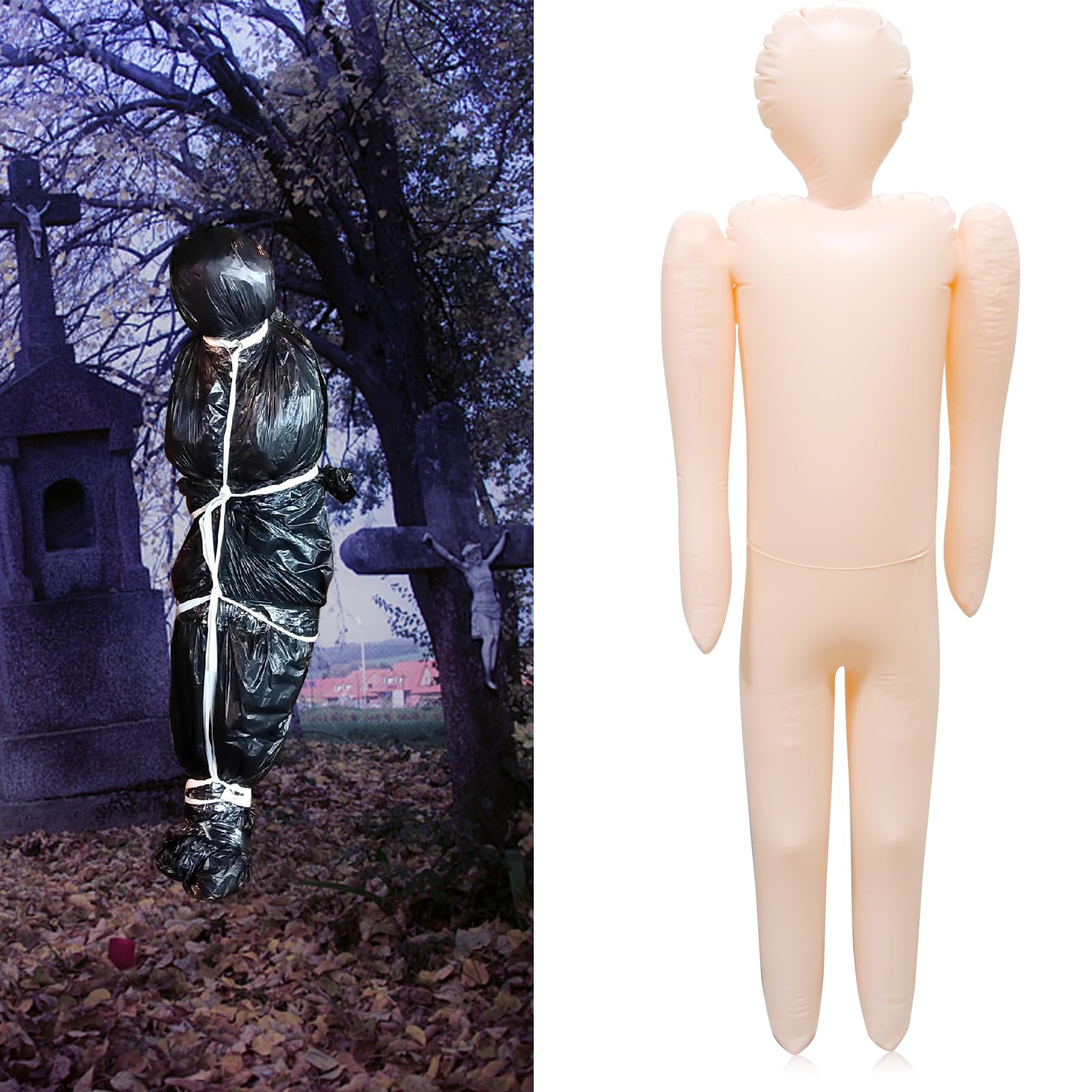 CANIPHA dead body prop inflatable dummy adds dramatic outdoor scenes.