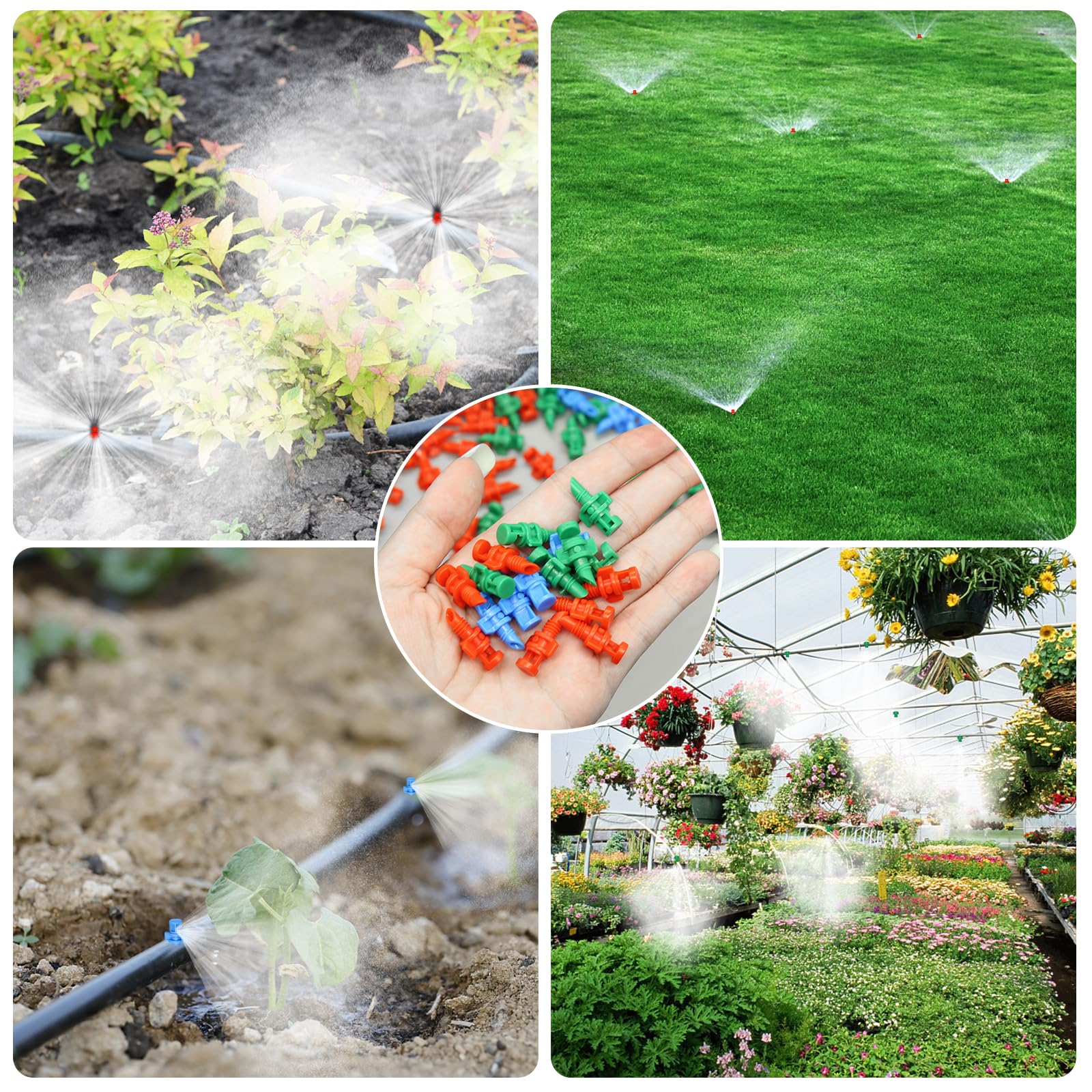CANIPHA garden use image highlights versatile irrigation in beds and greenhouse